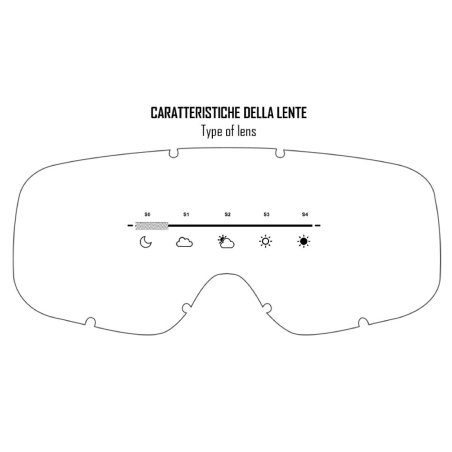 MX6506S - MASCHERA BIMBO 65 NERO/BIANCO - LENTE ML RED