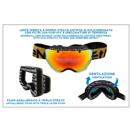 SK0317_03 SNOW GOGGLE SILVER GLITTER/BLACK