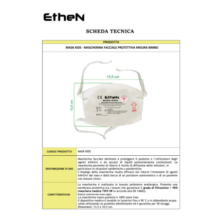 MASCHERA MEDICALE BAMBINO 54