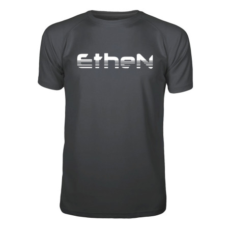 T-SHIRT ETHEN ANTRACITE / LOGO BIANCO