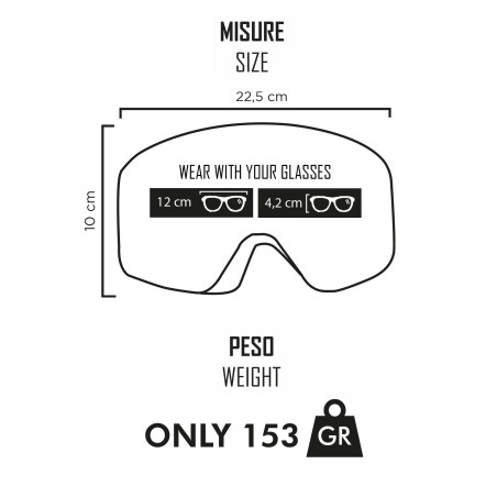 MAG21 - Maschera Specchiatura Blu Cat.2 con Magneti | Ethen.eu