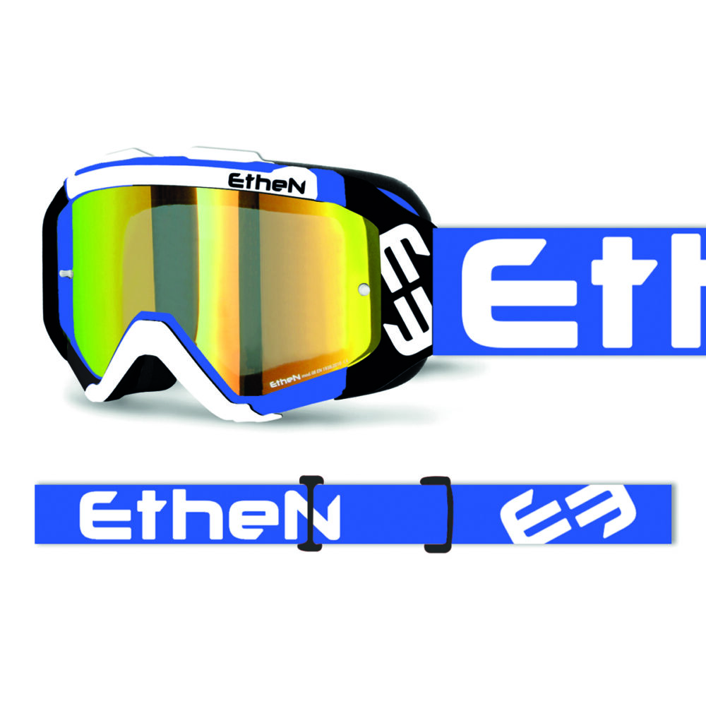 MASCHERA MOTO/MTB MODELLO 05R CON LENTE SPECCHIATA ORO E PACCHETTO FOR RACE INCLUSO