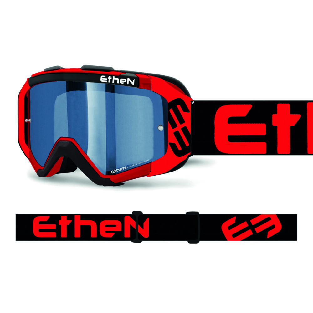 MASCHERA MOTO/MTB MODELLO 05R CON LENTE SPECCHIATA BLU E PACCHETTO FOR RACE INCLUSO