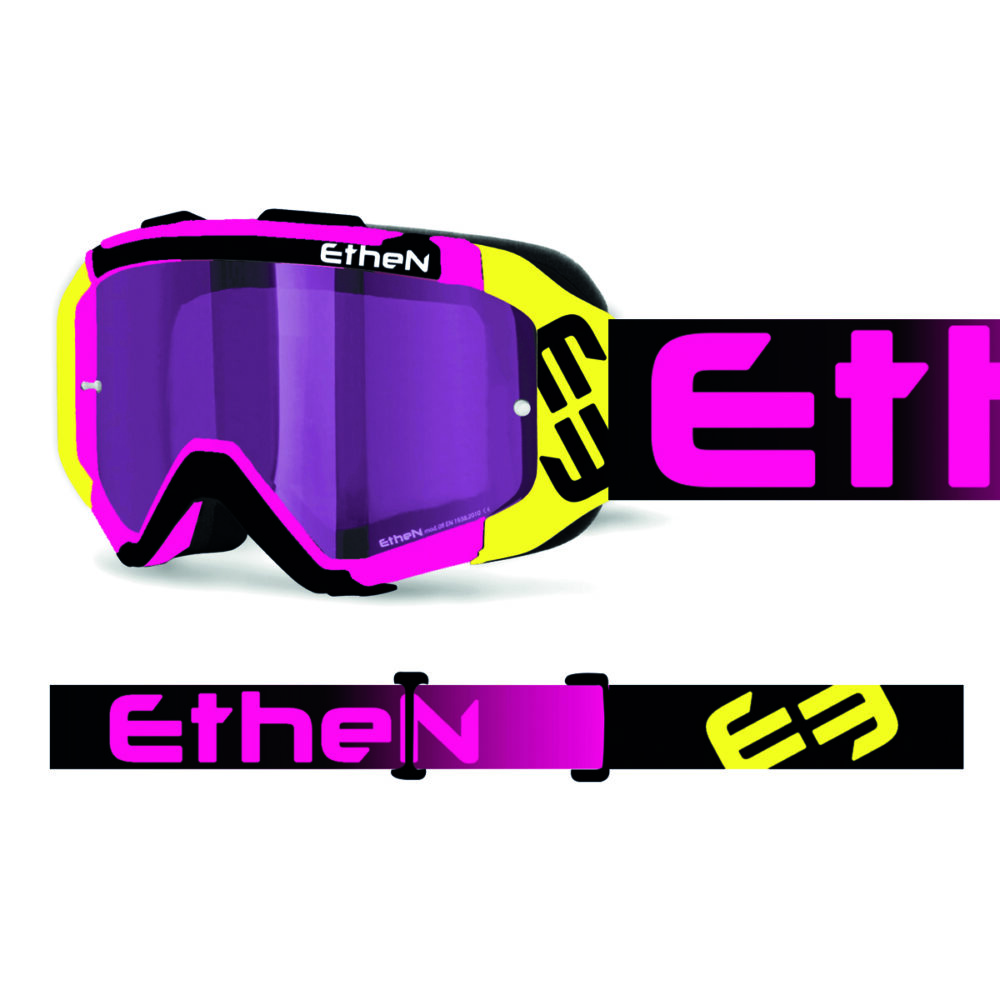 MASCHERA MOTO/MTB MODELLO 05R CON LENTE SPECCHIATA FUCSIA E PACCHETTO FOR RACE INCLUSO