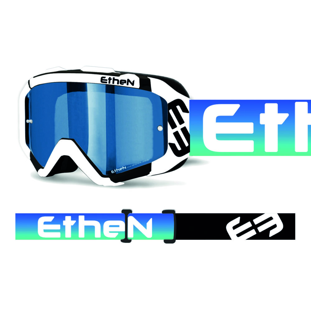 MASCHERA MOTO/MTB MODELLO 05R CON LENTE SPECCHIATA AZZURRO E LENTE TRASPARENTE INCLUSA