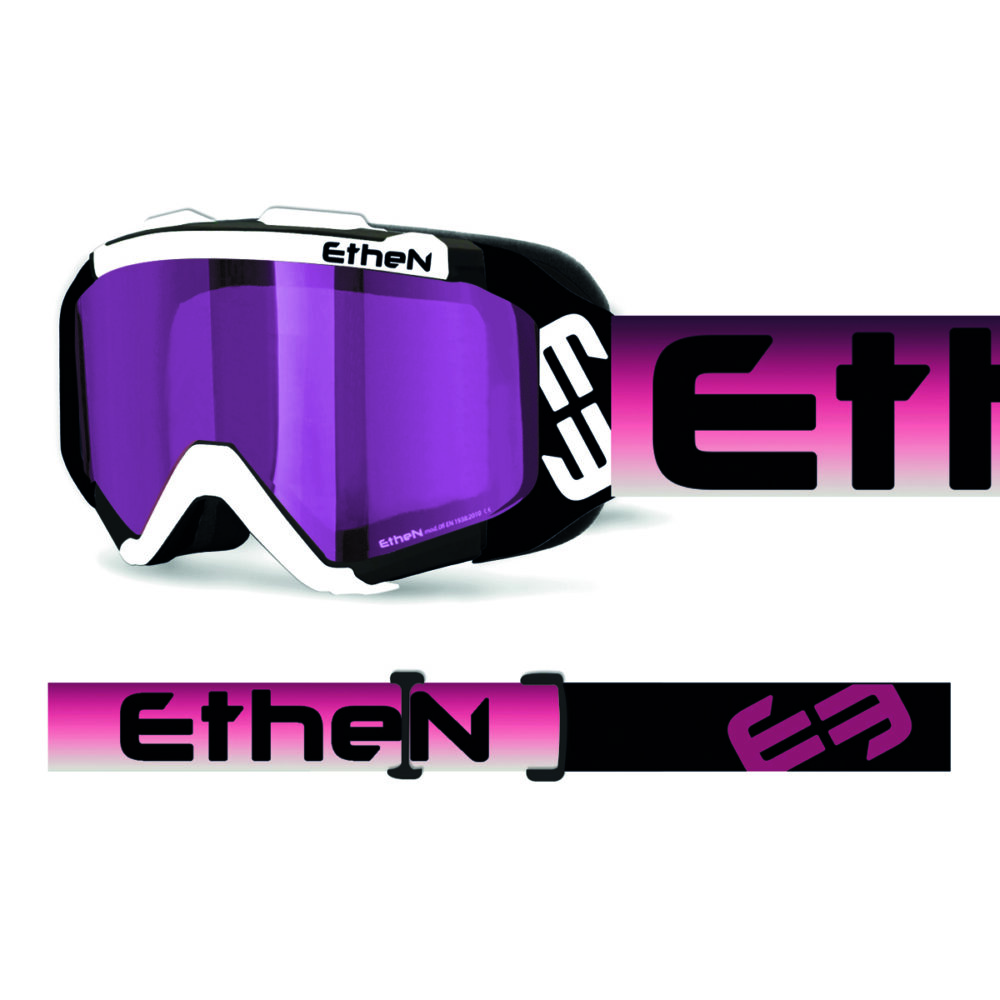 MASCHERA MOTO/MTB MODELLO 05R CON LENTE SPECCHIATA FUCSIA E LENTE TRASPARENTE INCLUSA