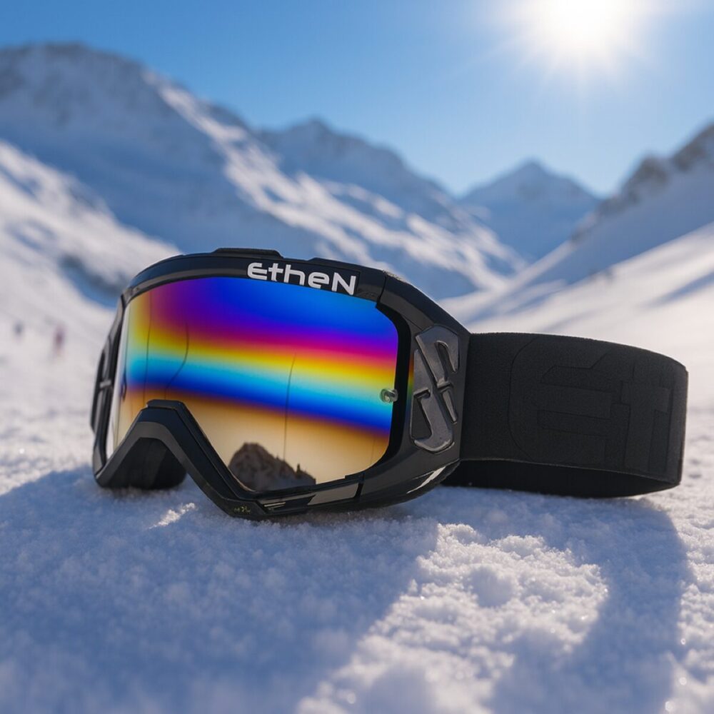 MASCHERA SCI MODELLO IRIDE CON LENTE SPECCHIATA EFFETTO IRIDIUM
