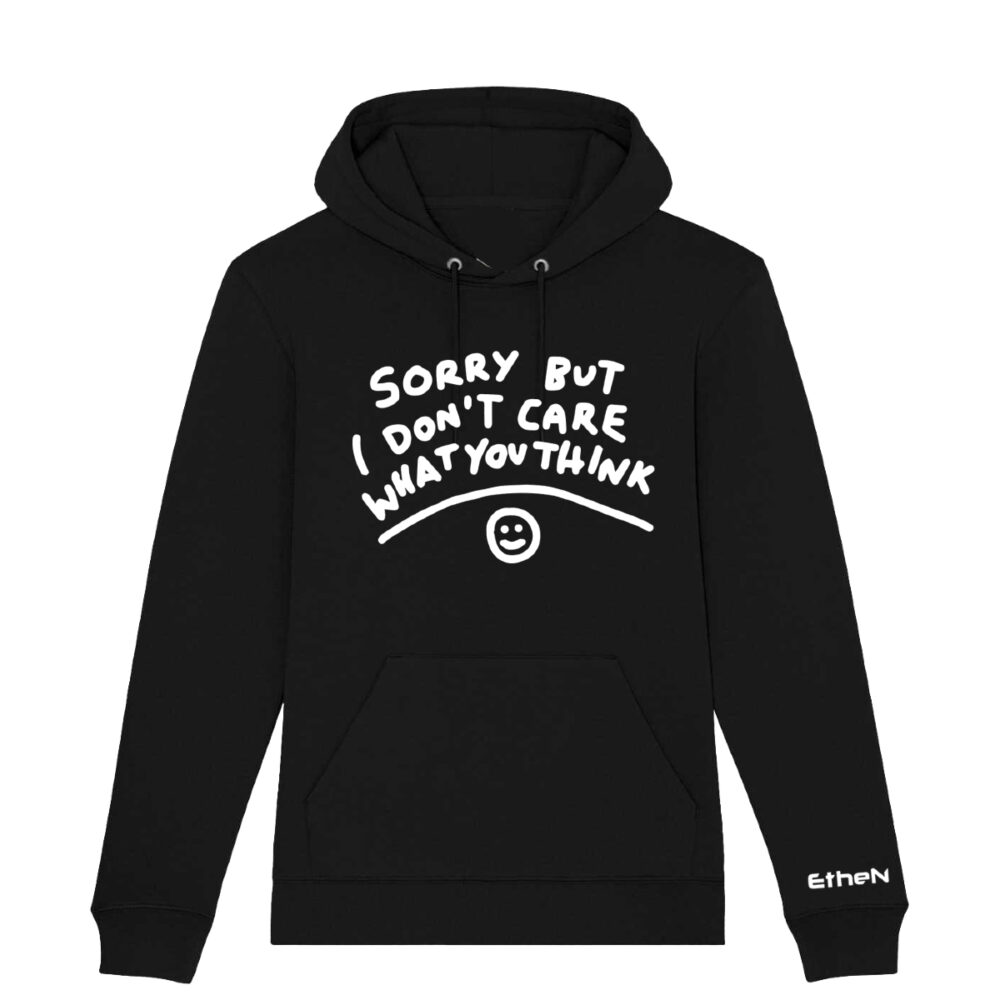 FELPA UNISEX CON CAPPUCCIO - I DON'T CARE