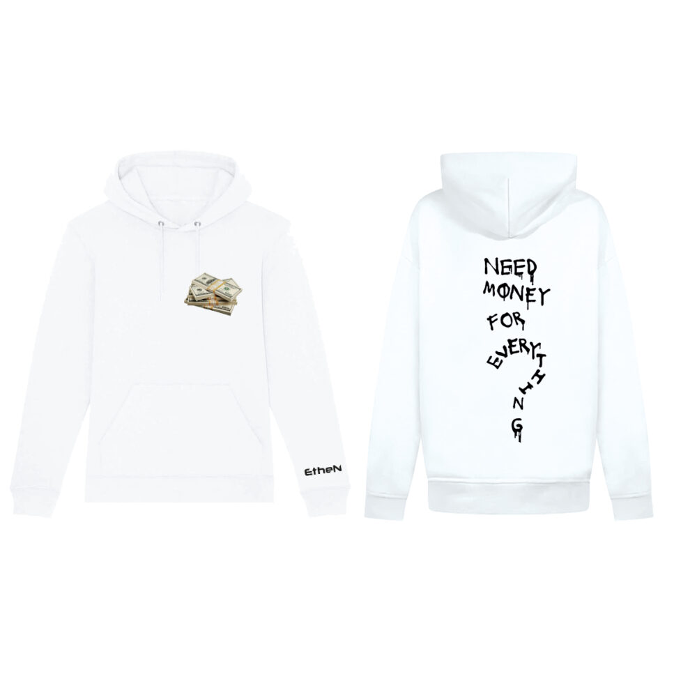 FELPA UNISEX CON CAPPUCCIO - NEED MONEY