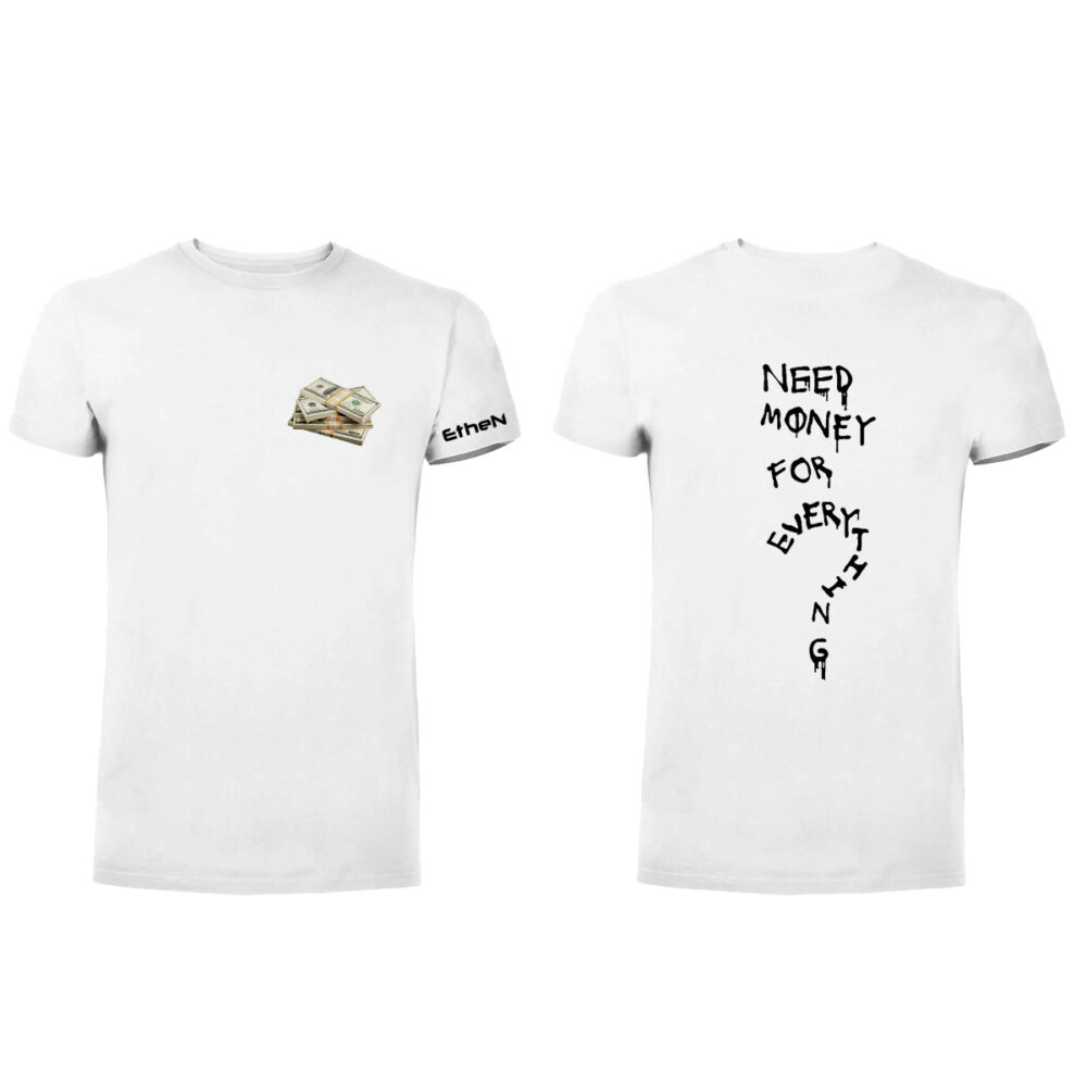 T-SHIRT MANICA CORTA UNISEX - NEED MONEY