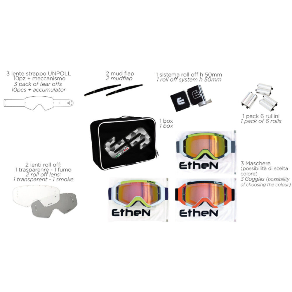 KIT BOX PILOTI MASCHERE OFF ROAD E RICAMBI - LINEA MX05R