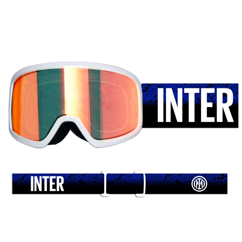 MASCHERA DA SCI INTER MODELLO JUNIOR LENTE SPECCHIATA ROSSA