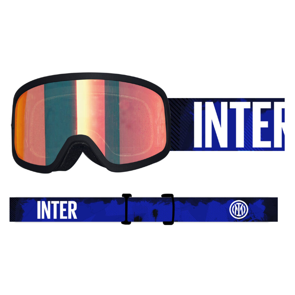 MASCHERA DA SCI INTER MODELLO JUNIOR LENTE SPECCHIATA ROSSA