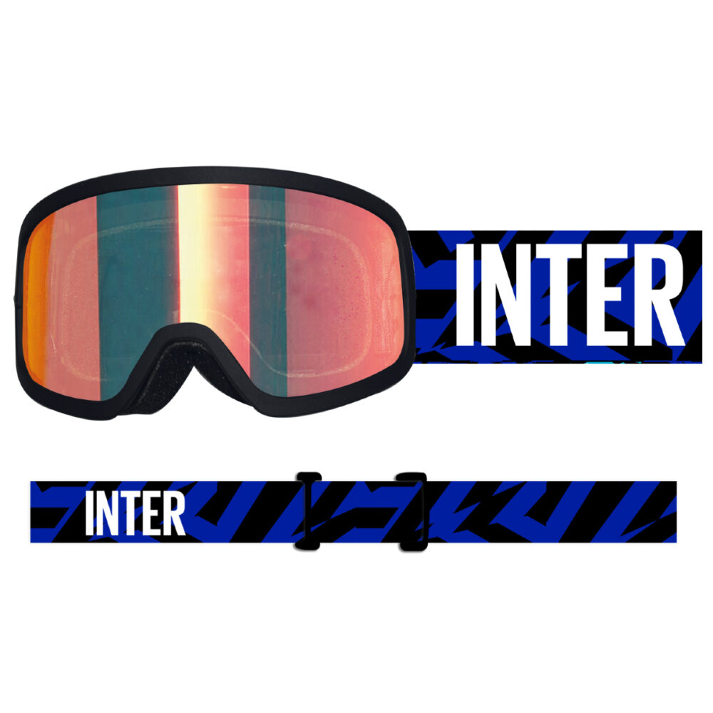 MASCHERA DA SCI INTER MODELLO JUNIOR LENTE SPECCHIATA ROSSA