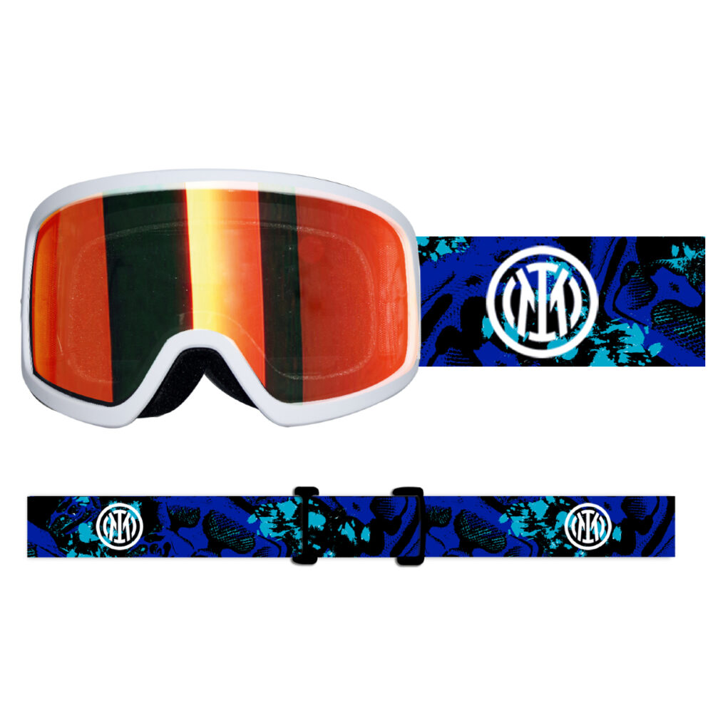 MASCHERA DA SCI INTER MODELLO JUNIOR LENTE SPECCHIATA ROSSA