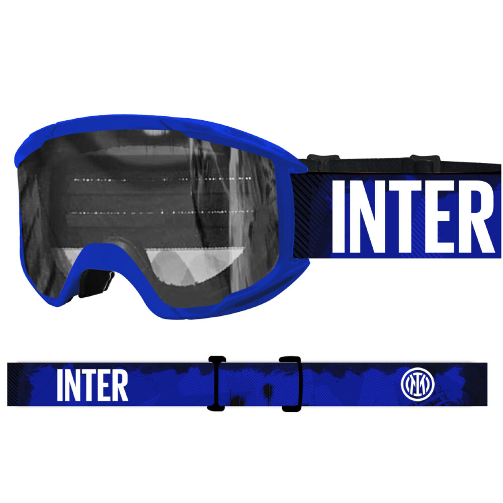 MASCHERA SCI INTER CON LENTE NERA SILVER
