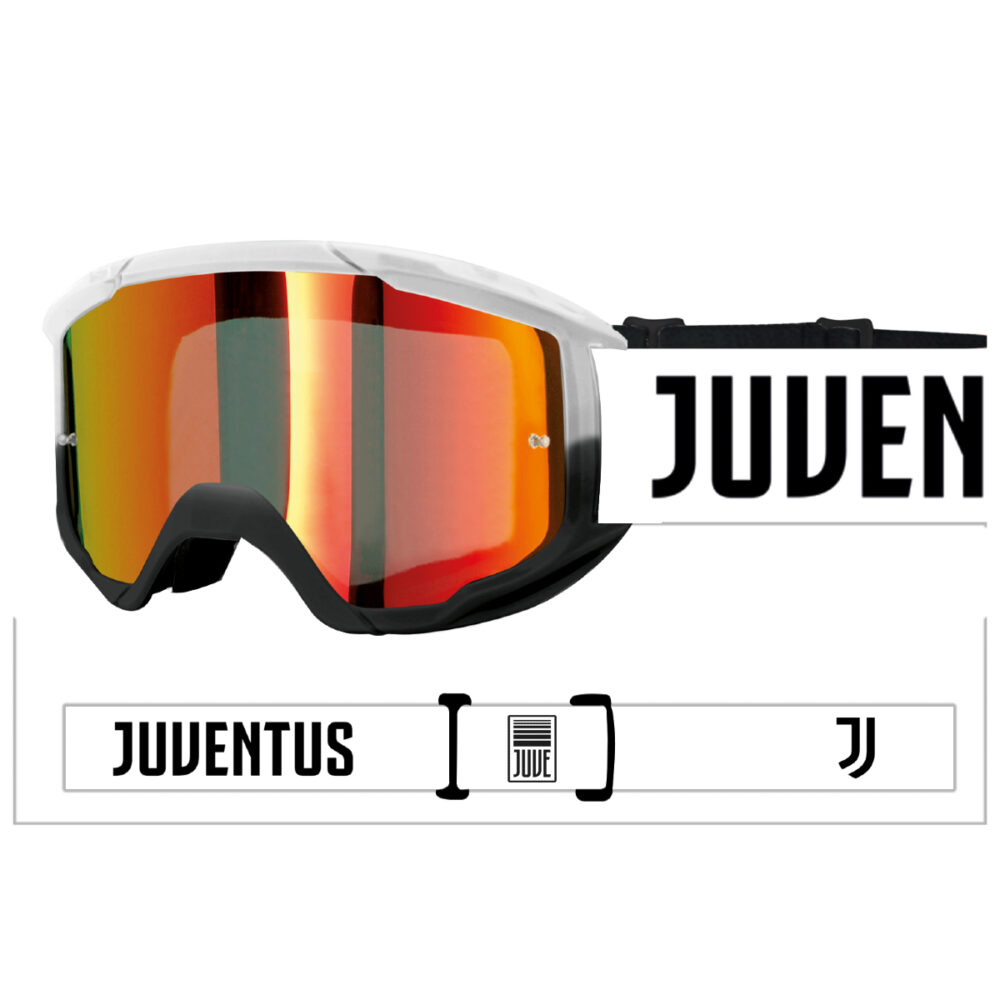 MASCHERA MOTO/MTB JUVENTUS MODELLO OTG EVOLUTION LENTE SPECCHIATA ARANCIO